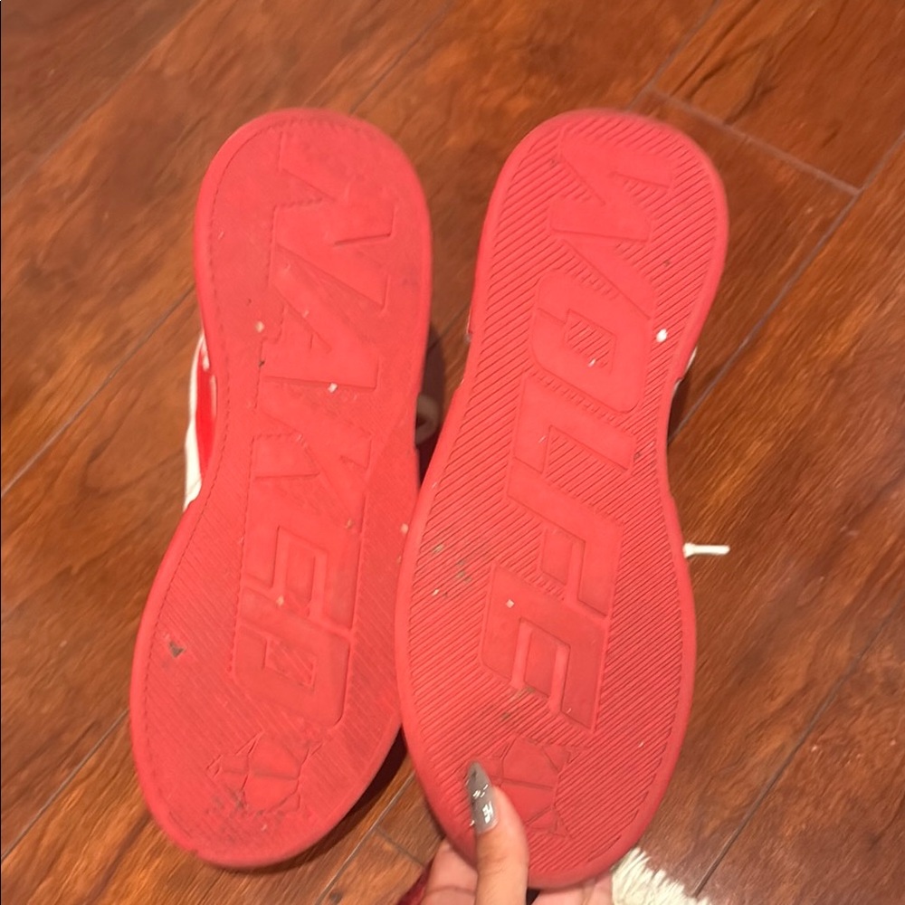 Naked Wolf Red and White Sneakers - Picture 2 of 5
